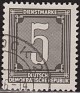 Germany 1956 Numeros 5 DM Negro Scott O28. DDR 1956 O28. Subida por susofe